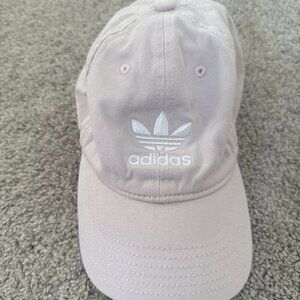 Dusty Pink Adidas Embroidered Logo Hat 100% Cotton Adjustable Size
